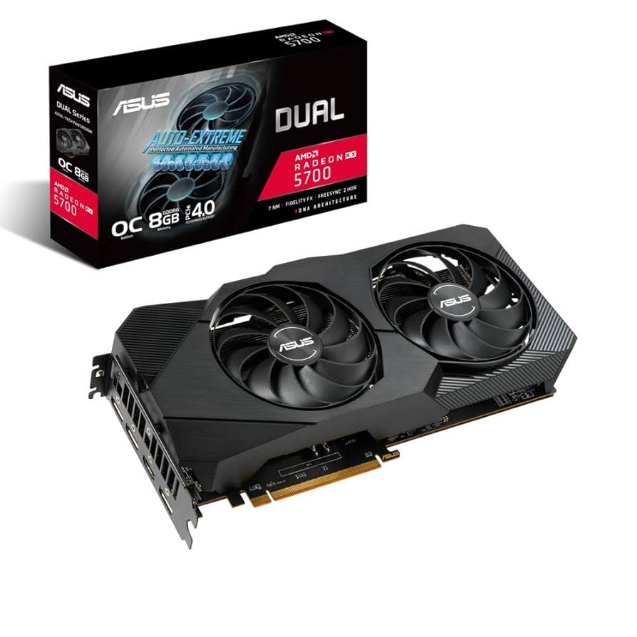 PCパーツ ASUS - ASUS DUAL-RX5700-O8G-EVO Asus Dual Radeon RX5700-O8G-EVO, Dual EVO Gaming 8GB, 2 FANS